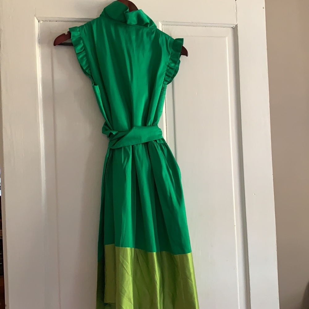 Kate Spade green wrap dress.